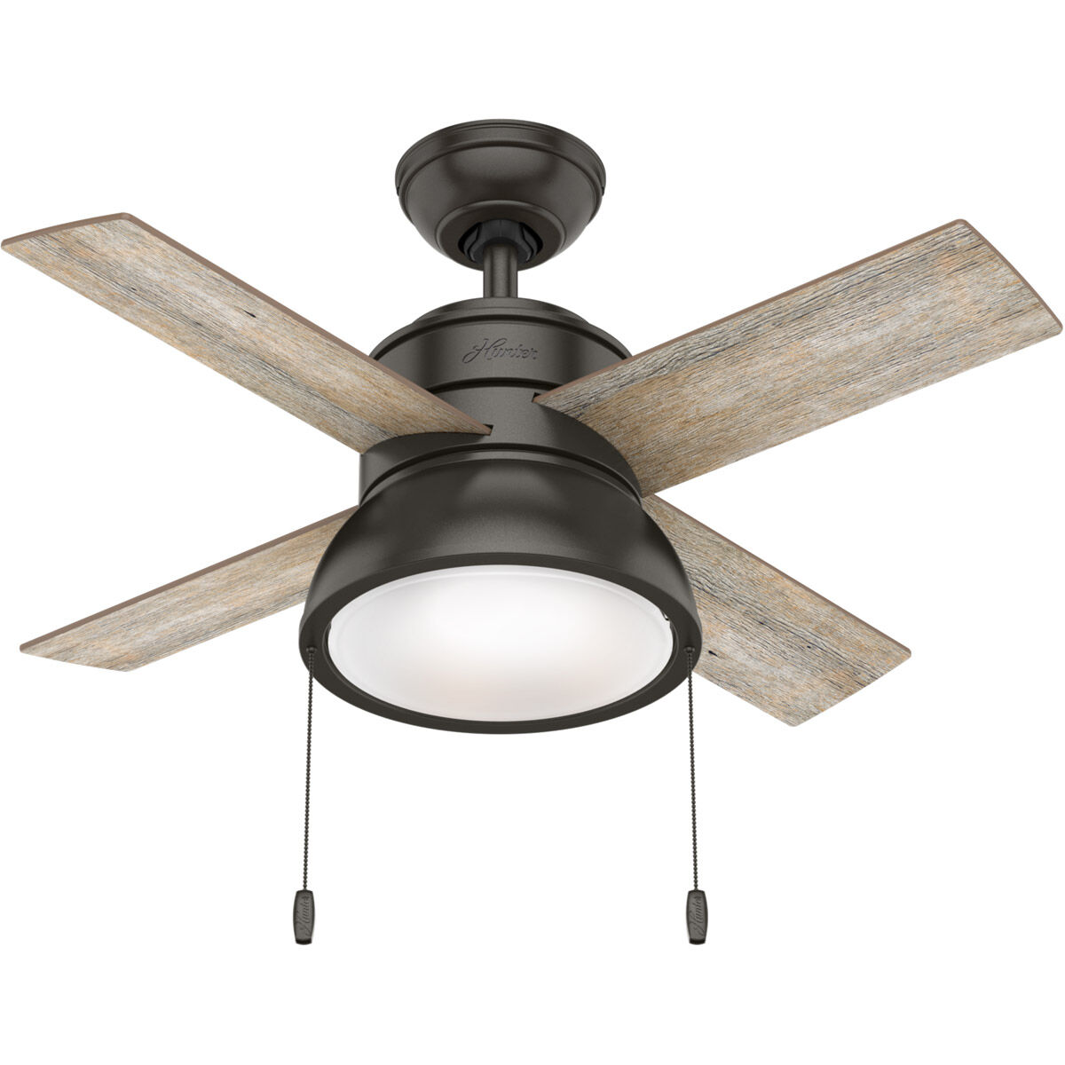 Loki 36 inch Noble Bronze with Barnwood/Drifted Oak Blades Ceiling Fan