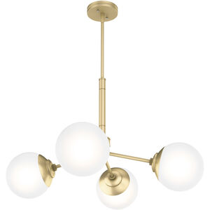 Hepburn 4 Light 30 inch Painted Modern Brass Chandelier Ceiling Light