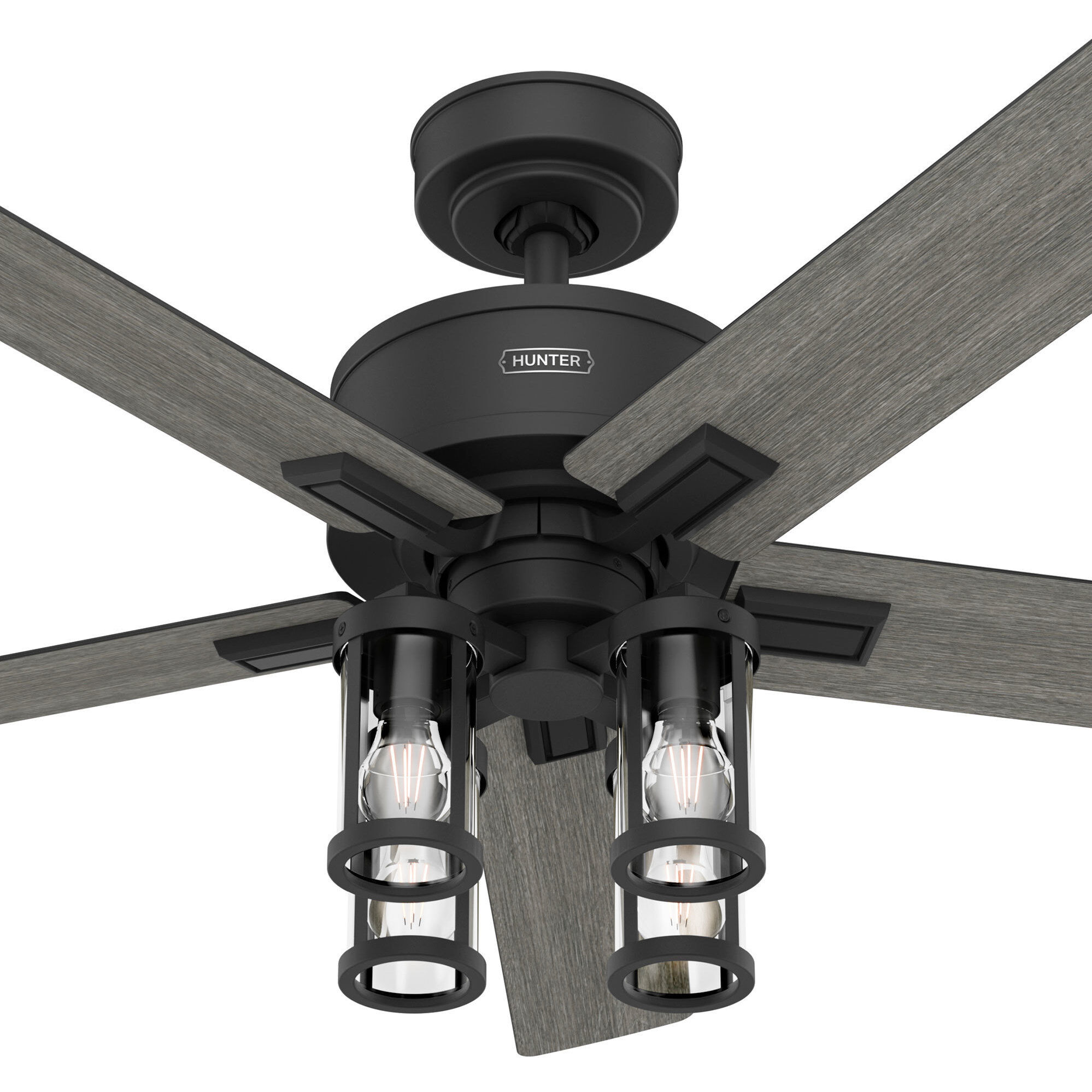 Astwood II 52 inch Matte Black with Dark Gray Oak and Matte Black Blades Ceiling Fan