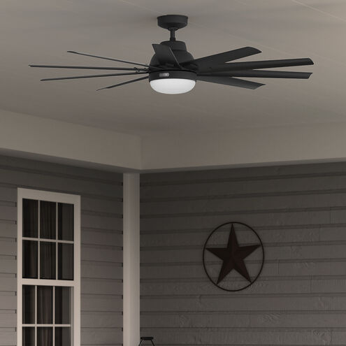 Overton 60 inch Matte Black Outdoor Ceiling Fan
