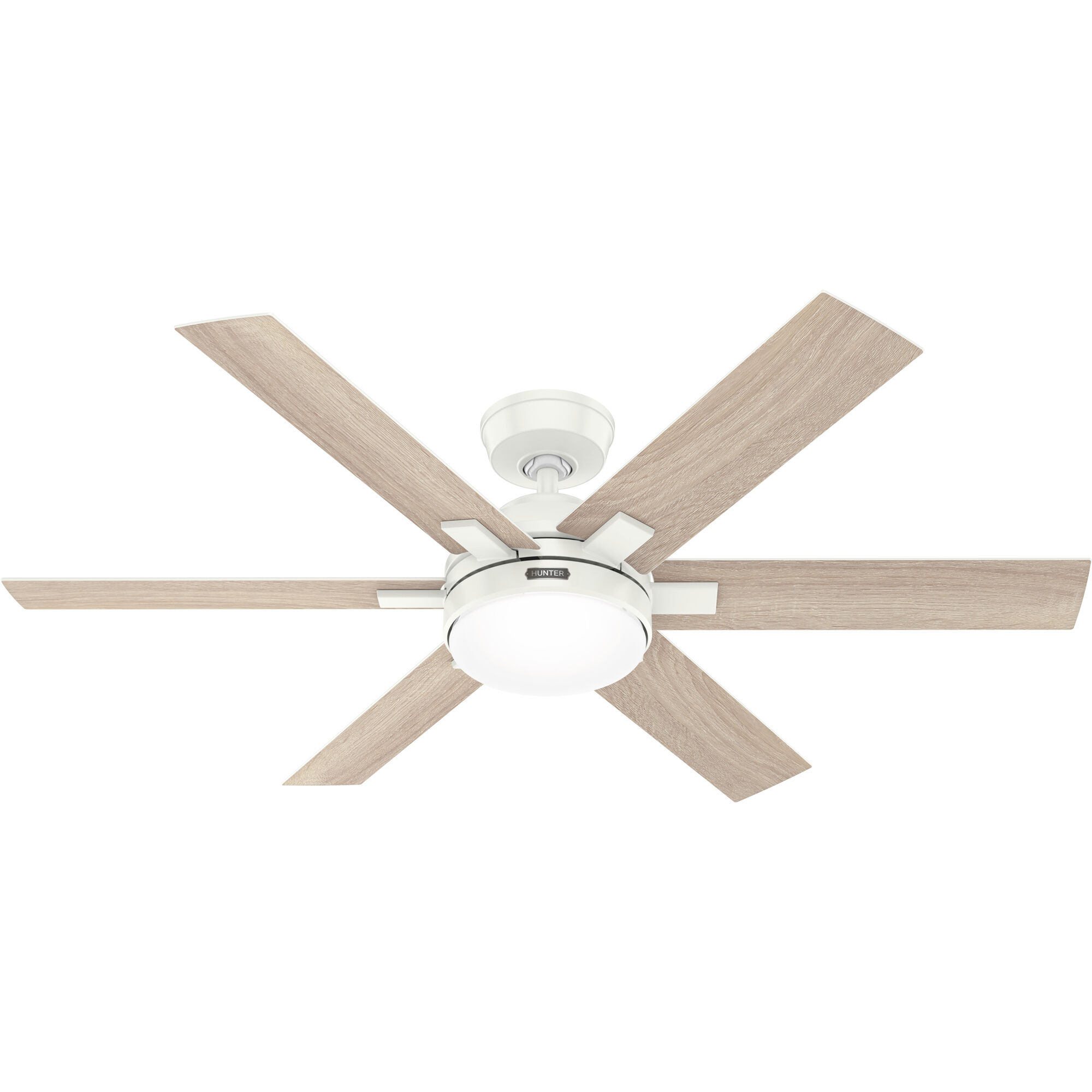Georgetown 52 inch Fresh White with Light Oak and Fresh White Blades Ceiling Fan