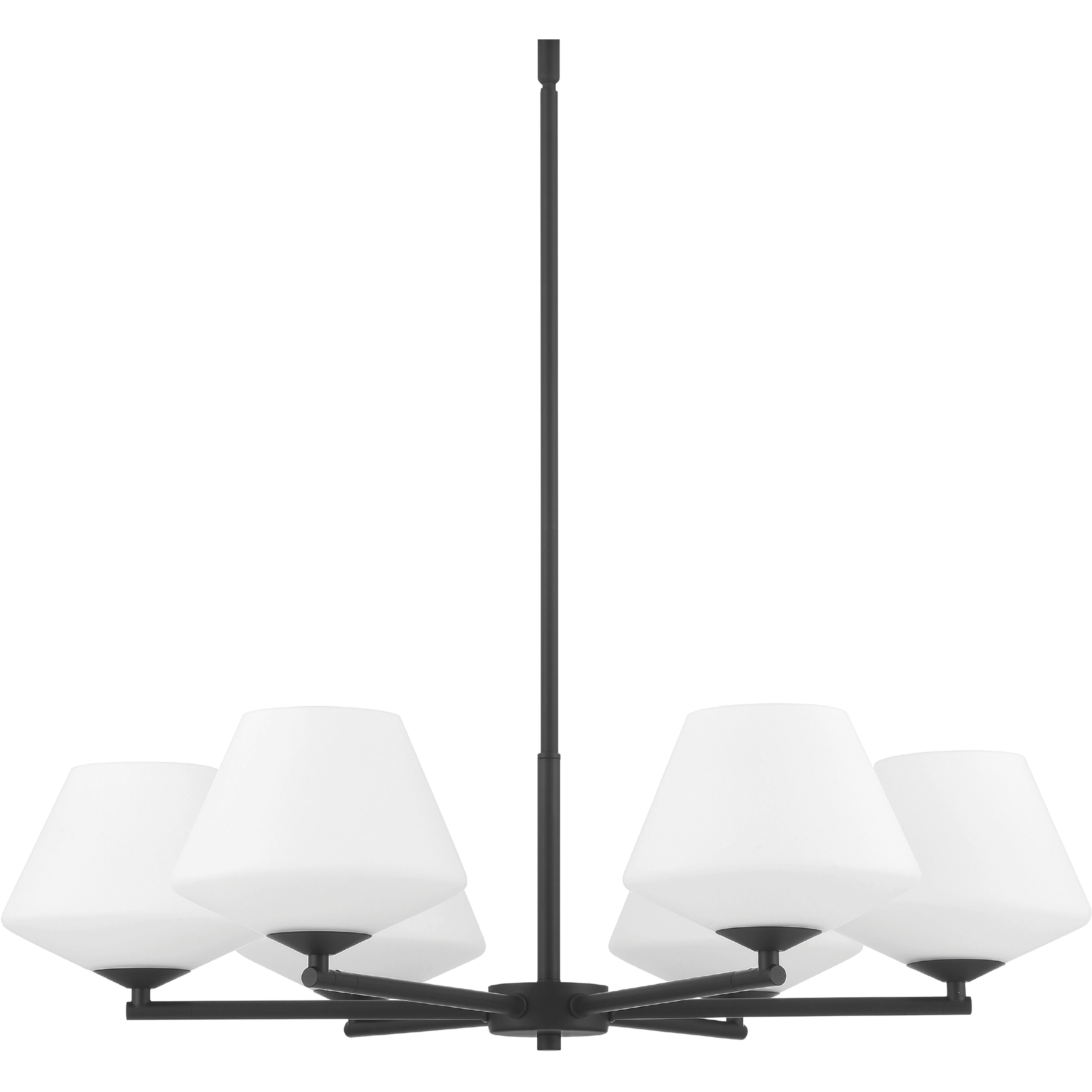 Celestial Valley 6 Light 28.5 inch Matte Black Chandelier Ceiling Light, Medium