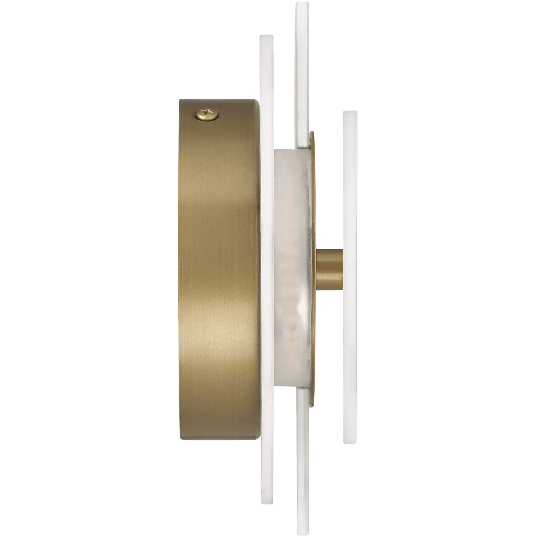 Opaline Crest 1 Light 8 inch Matte White Ceramic and Luxe Gold Sconce Wall Light, Medium