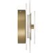 Opaline Crest 1 Light 8 inch Matte White Ceramic and Luxe Gold Sconce Wall Light, Medium