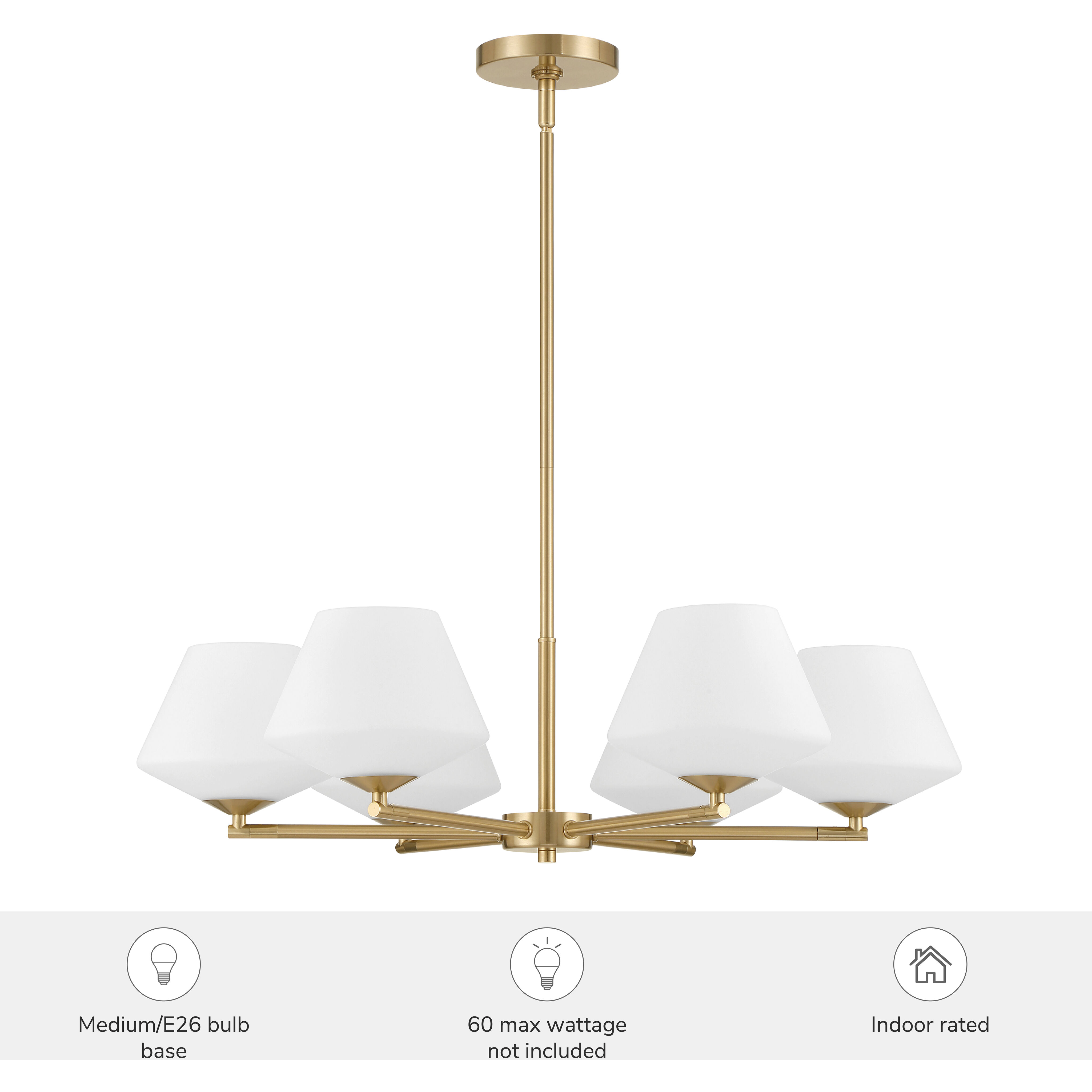 Celestial Valley 6 Light 28.5 inch Alturas Gold Chandelier Ceiling Light, Medium