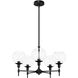 Xidane 5 Light 24 inch Matte Black Chandelier Ceiling Light
