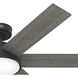 Donatella 52 inch Matte Black with Dark Gray Oak/Matte Black Blades Ceiling Fan