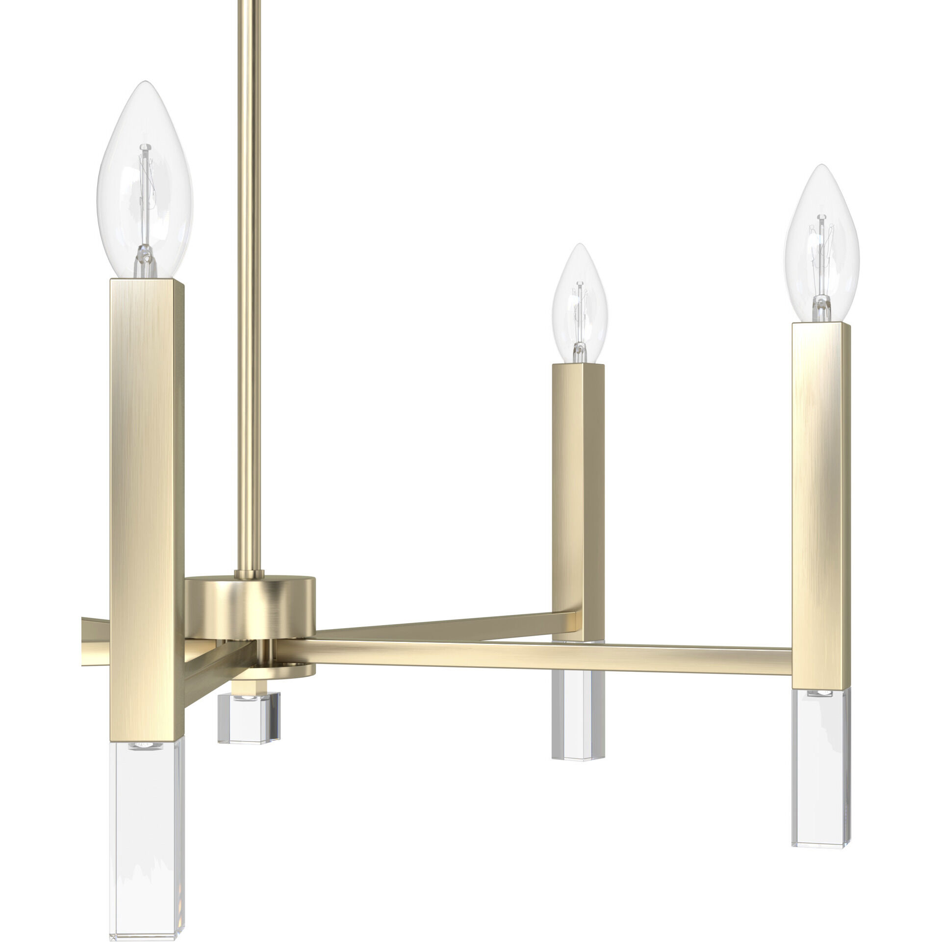 Sunjai 5 Light 25 inch Palm Gold Chandelier Ceiling Light