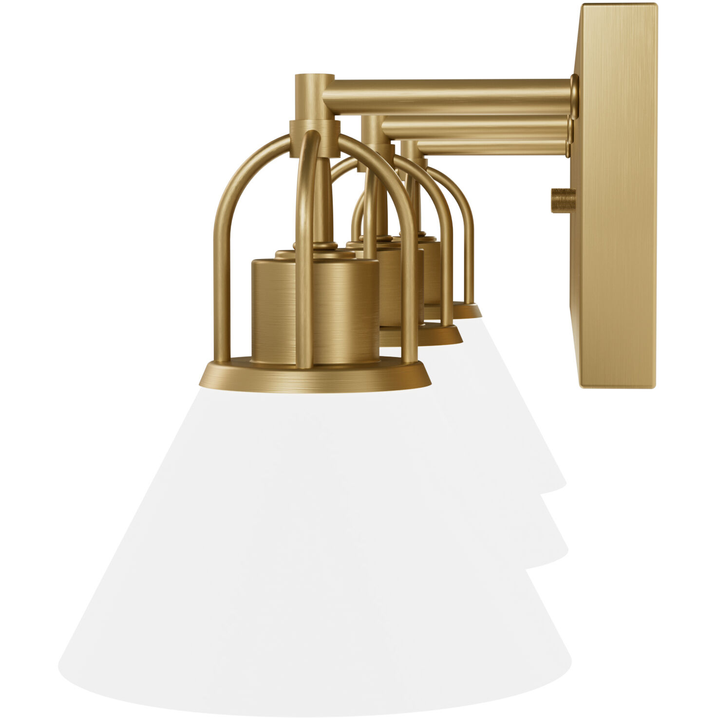 Carrington Isle 3 Light 27.25 inch Luxe Gold Vanity Light Wall Light