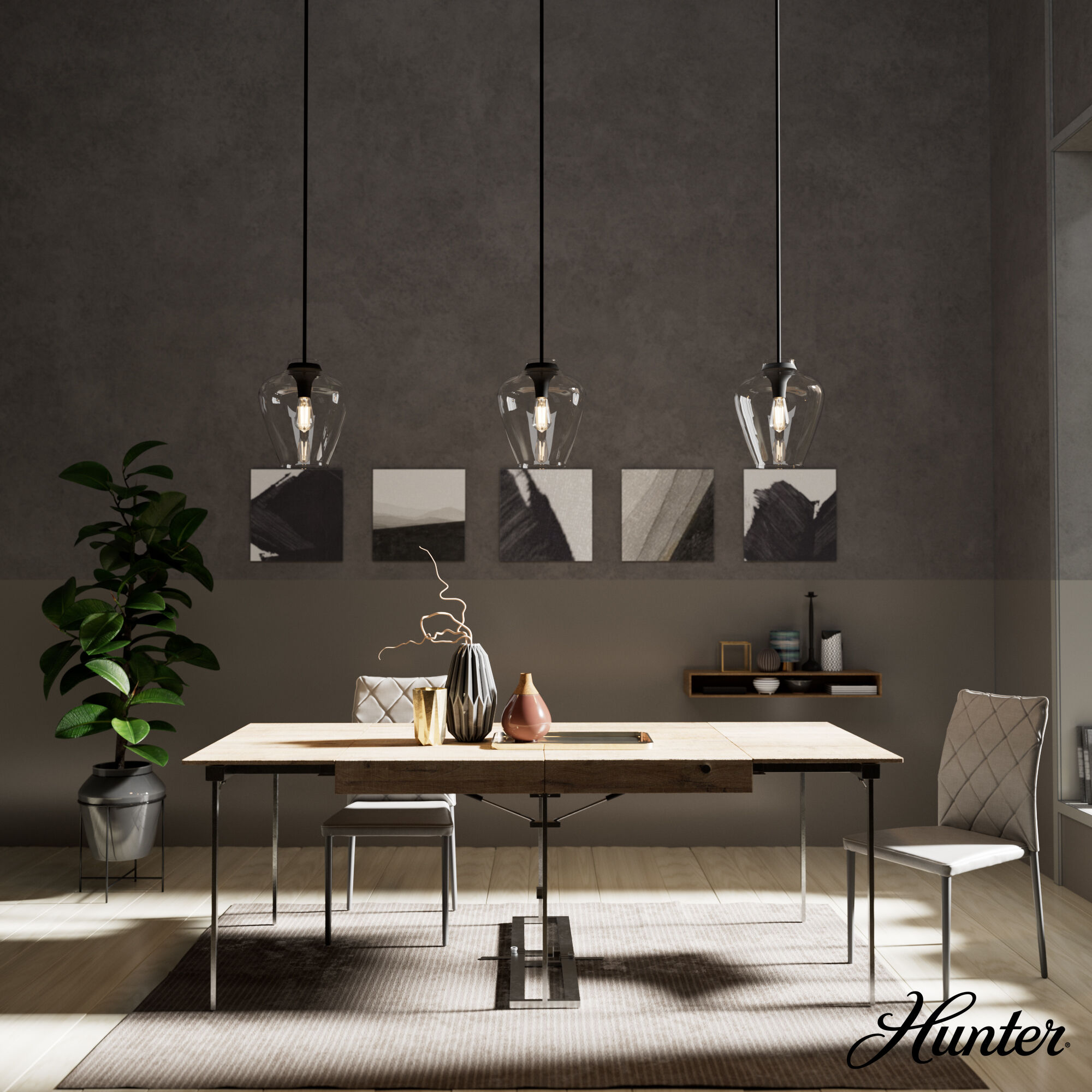 Vidria 1 Light 12 inch Matte Black Pendant Ceiling Light, Medium