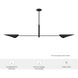 Merian 2 Light 65.5 inch Matte Black Linear Chandelier Ceiling Light, Extra Large