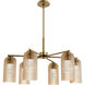Beverly Glen 6 Light 30.8 inch Luxe Gold Chandelier Ceiling Light, Large