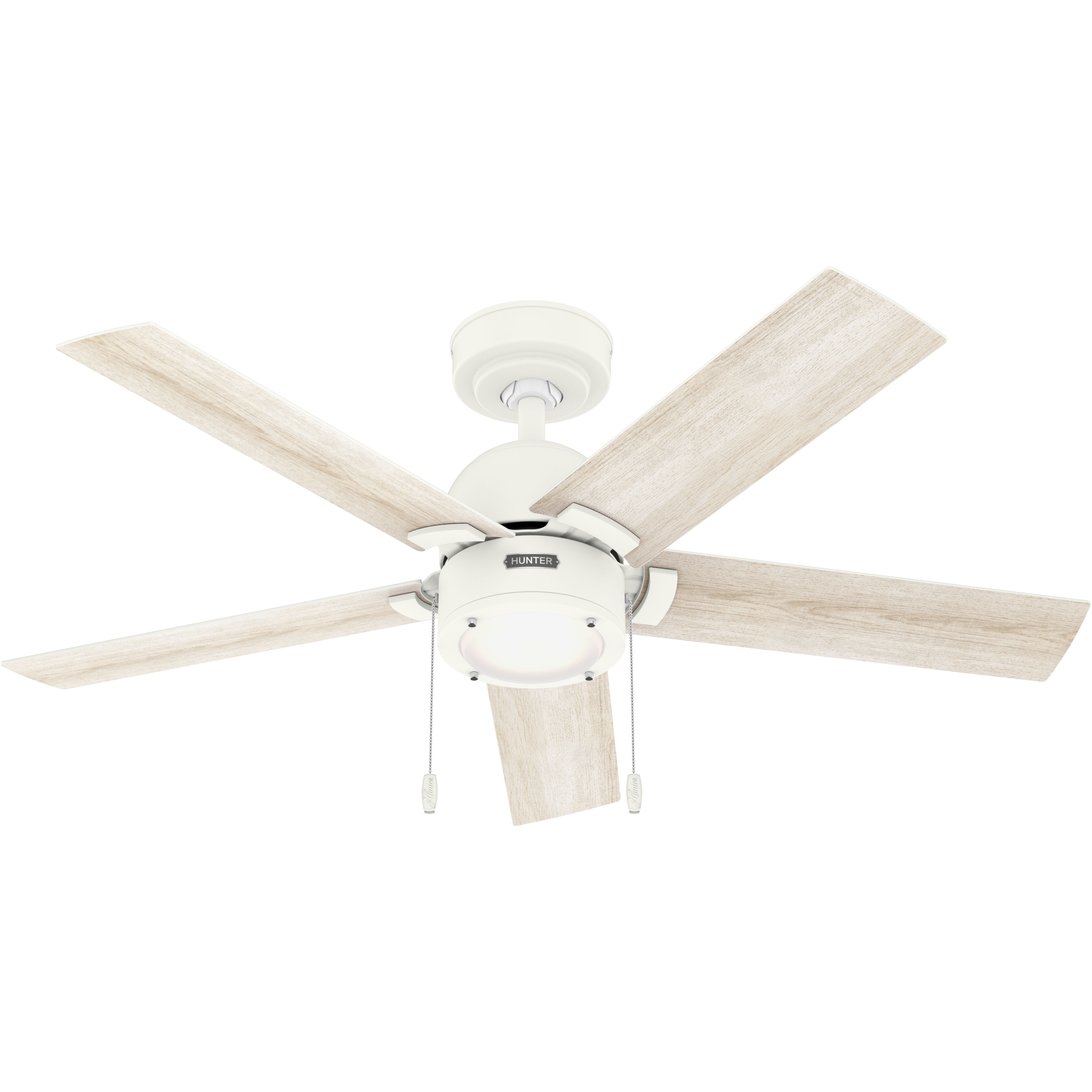 Erling 44 inch Matte White with Bleached Alder/Fresh White Blades Ceiling Fan