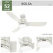 Bolsa 52 inch Fresh White Outdoor Ceiling Fan