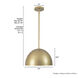 Erling 1 Light 14 inch Luxe Gold Pendant Ceiling Light, Medium