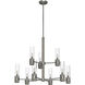 River Mill 9 Light 30 inch Brushed Nickel Chandelier Ceiling Light