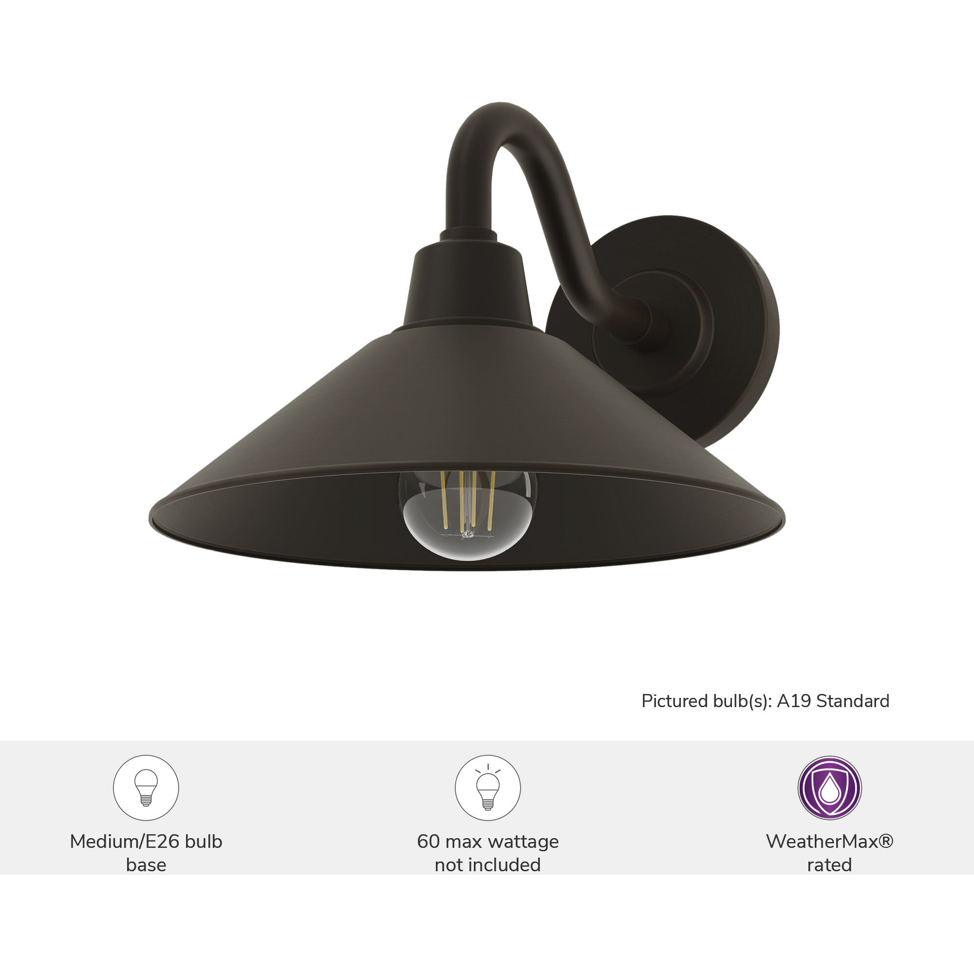 Skyflow 1 Light 8 inch Matte Bronze Outdoor Wall Light, Small