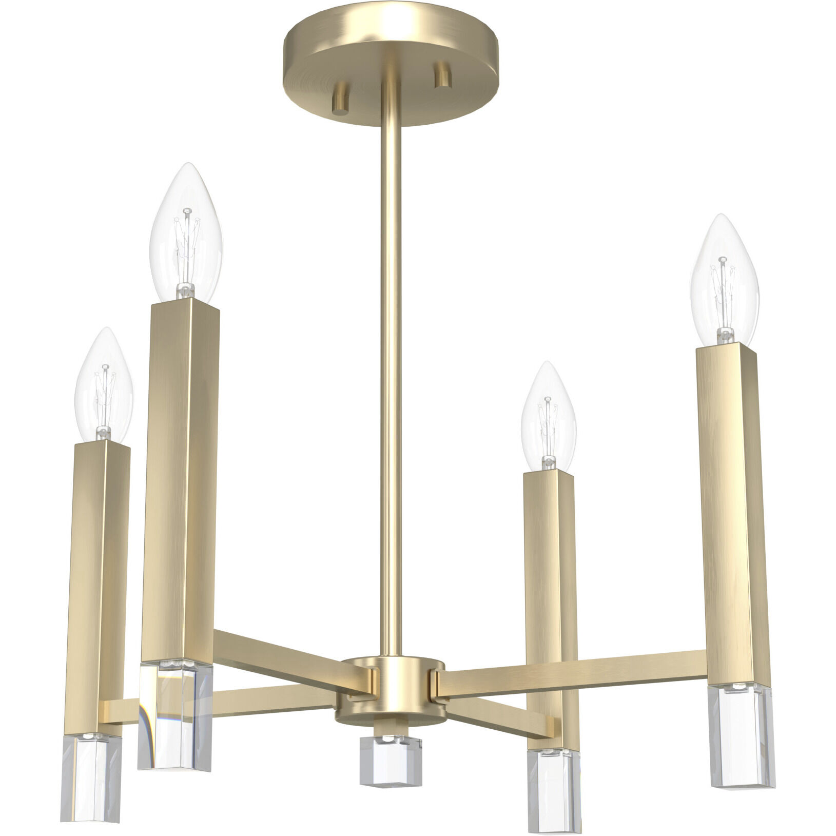 Sunjai 4 Light 17 inch Palm Gold Pendant Ceiling Light