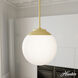 Hepburn 1 Light 12 inch Modern Brass Pendant Ceiling Light, Medium