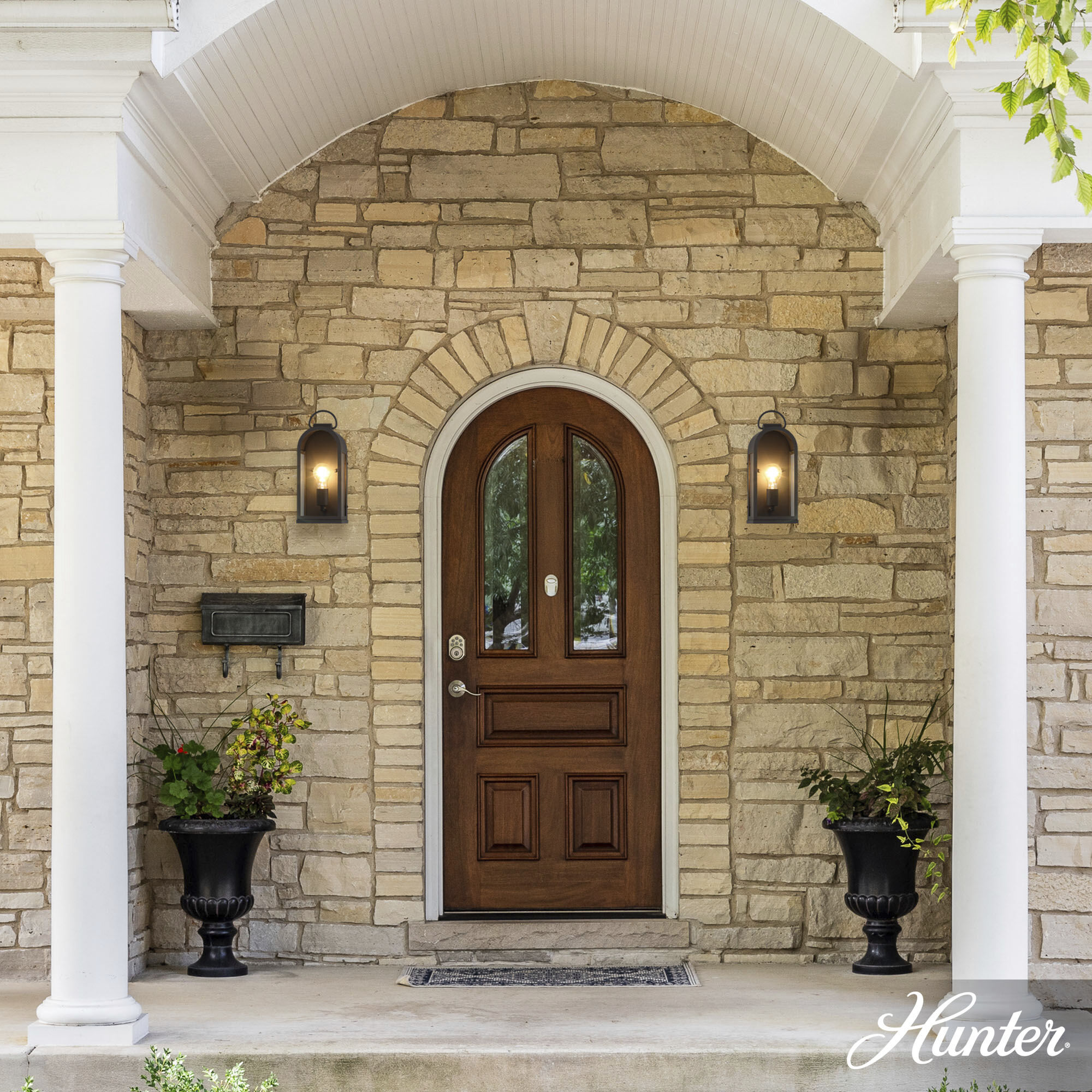 Kendra Bell 1 Light 15 inch Matte Black Outdoor Wall Light, Medium