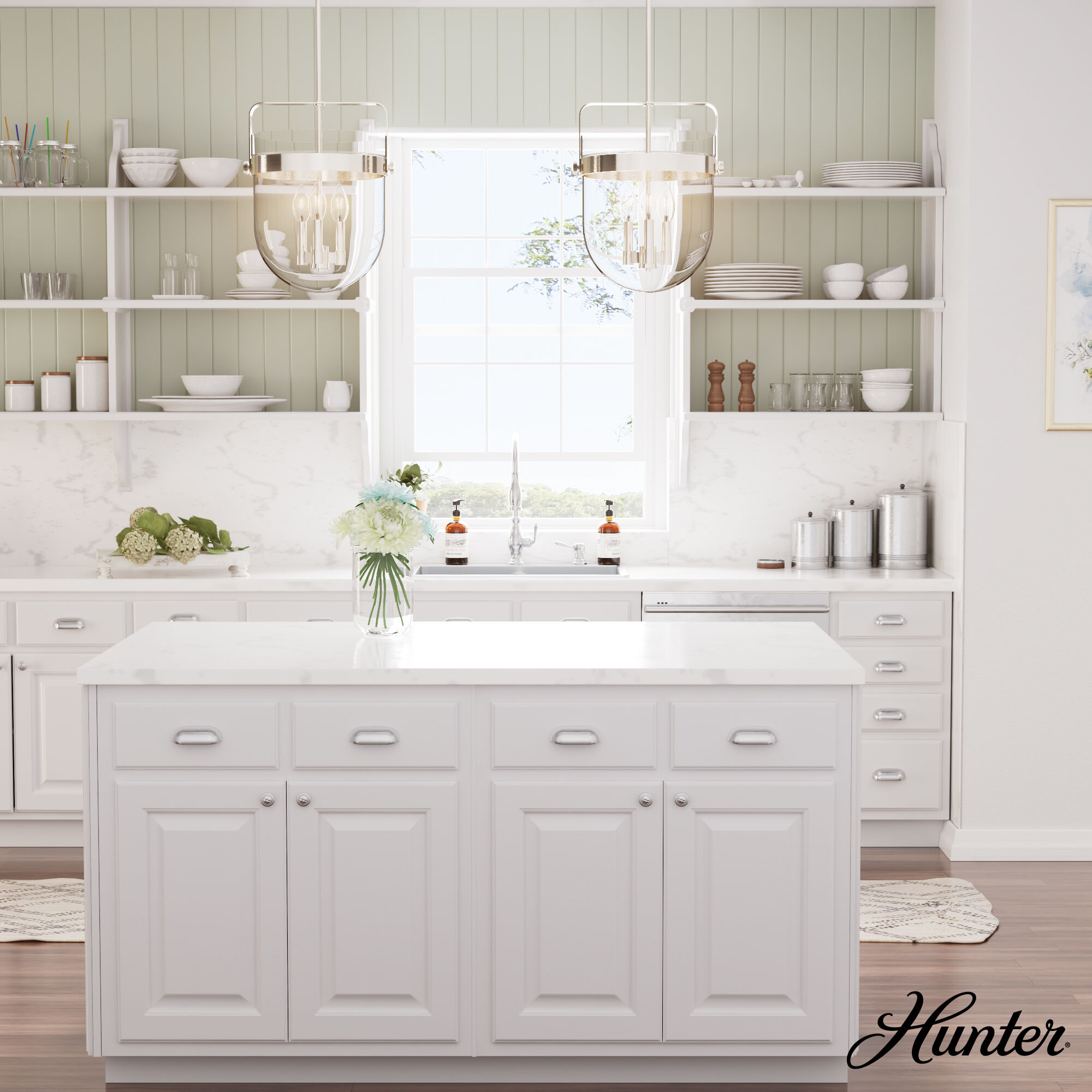 Karloff 3 Light 13.75 inch Brushed Nickel Pendant Ceiling Light