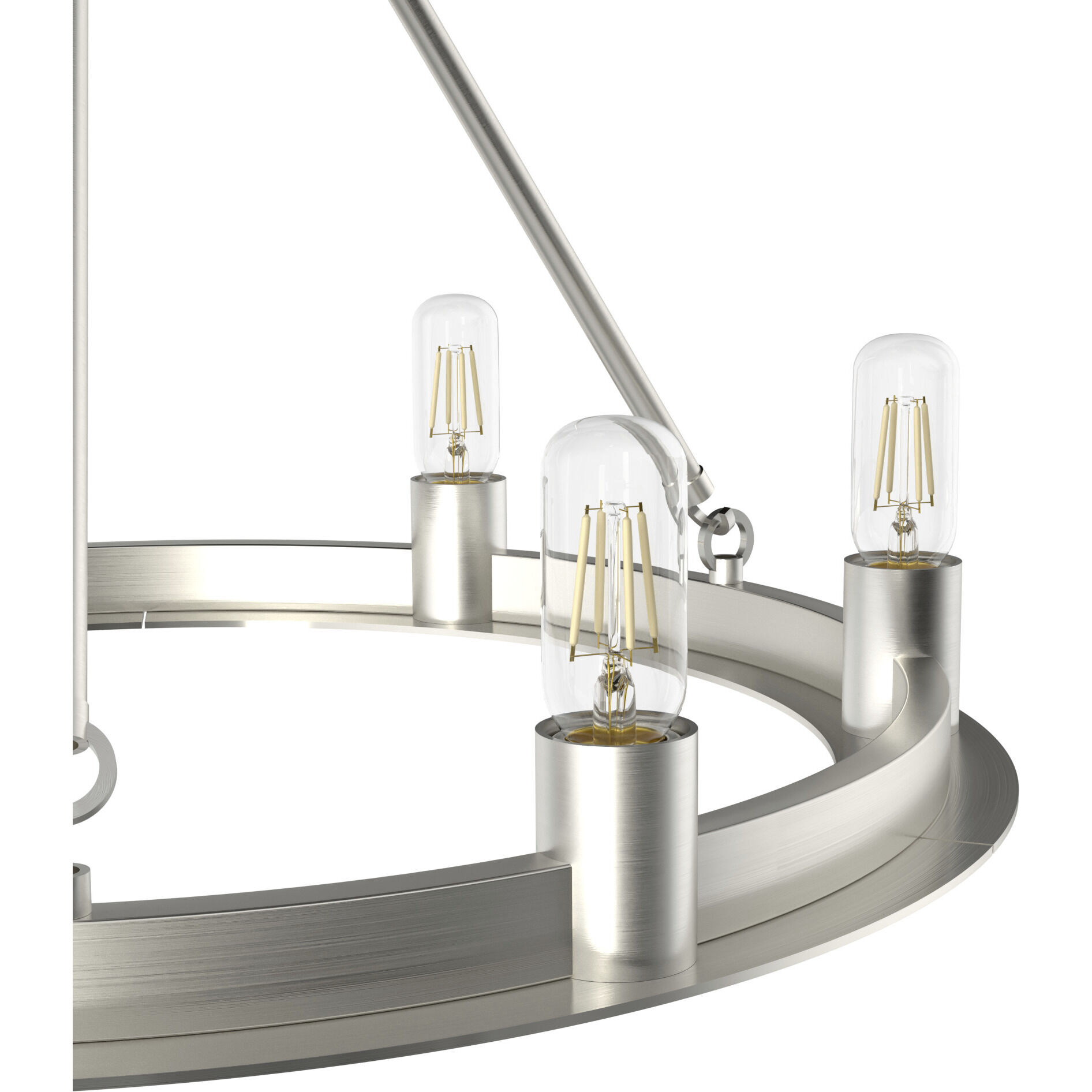 Saddlewood 6 Light 24 inch Brushed Nickel Chandelier Ceiling Light