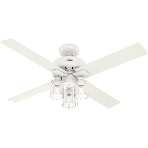 Pelston 52 inch Matte White with White Grain/Fresh White Blades Ceiling Fan