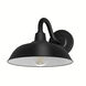 Mill Valley 1 Light 8 inch Matte Black and White Outdoor Wall Light, Small