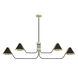 Grove Isle 4 Light 58 inch Matte Black Chandelier Ceiling Light
