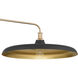 Moriso 2 Light 57 inch Matte Black and Modern Brass Linear Chandelier Ceiling Light, Large