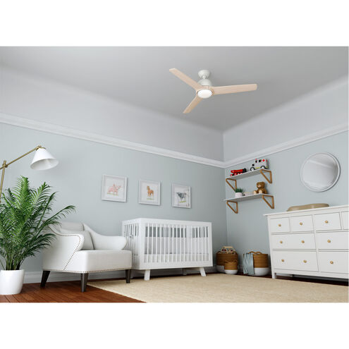 Norden 54 inch Fresh White with White Ash Featherwood Blades Ceiling Fan