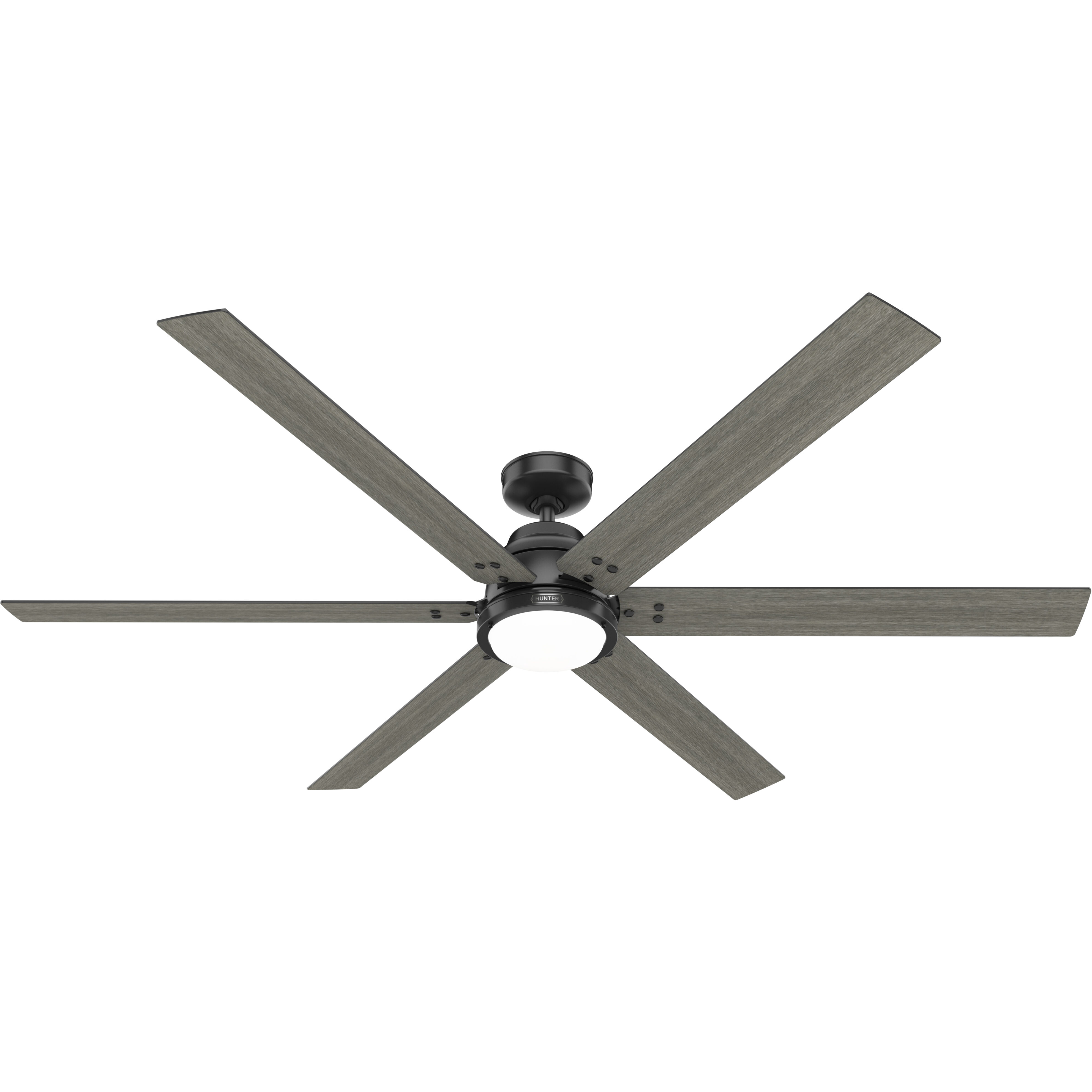 Gravity 72 inch Matte Black with Dark Gray Oak/Matte Black Blades Ceiling Fan
