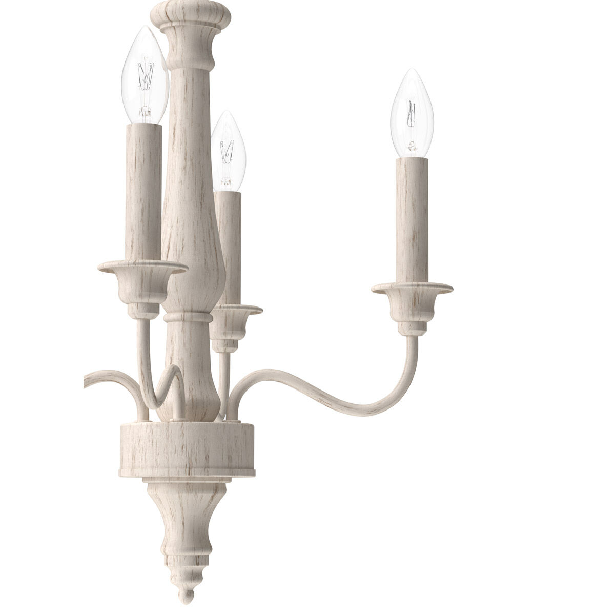 Teren 4 Light 14.25 inch Distressed White Chandelier Ceiling Light