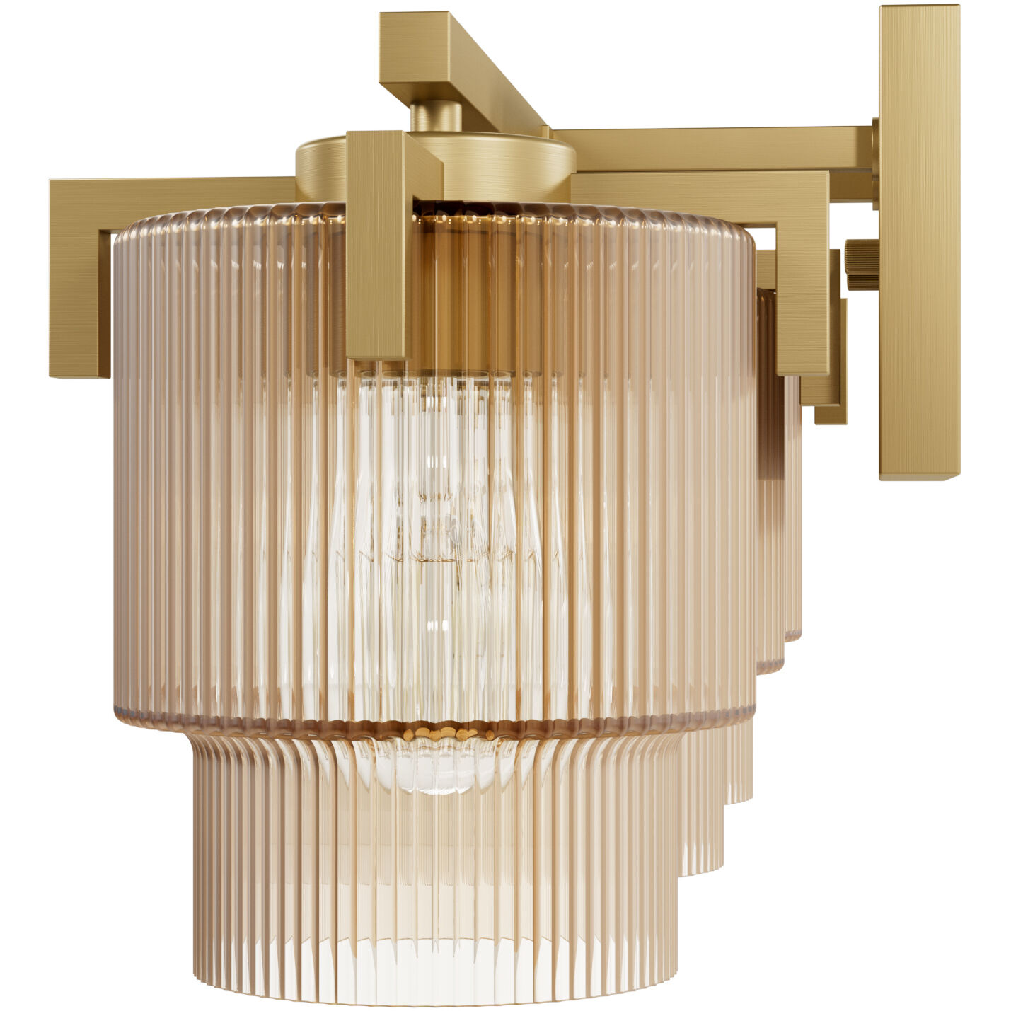 Ontario 3 Light 24.2 inch Luxe Gold Bathroom Vanity Sconce Wall Light, Medium