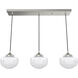 Saddle Creek 3 Light 32 inch Brushed Nickel Linear Pendant Ceiling Light