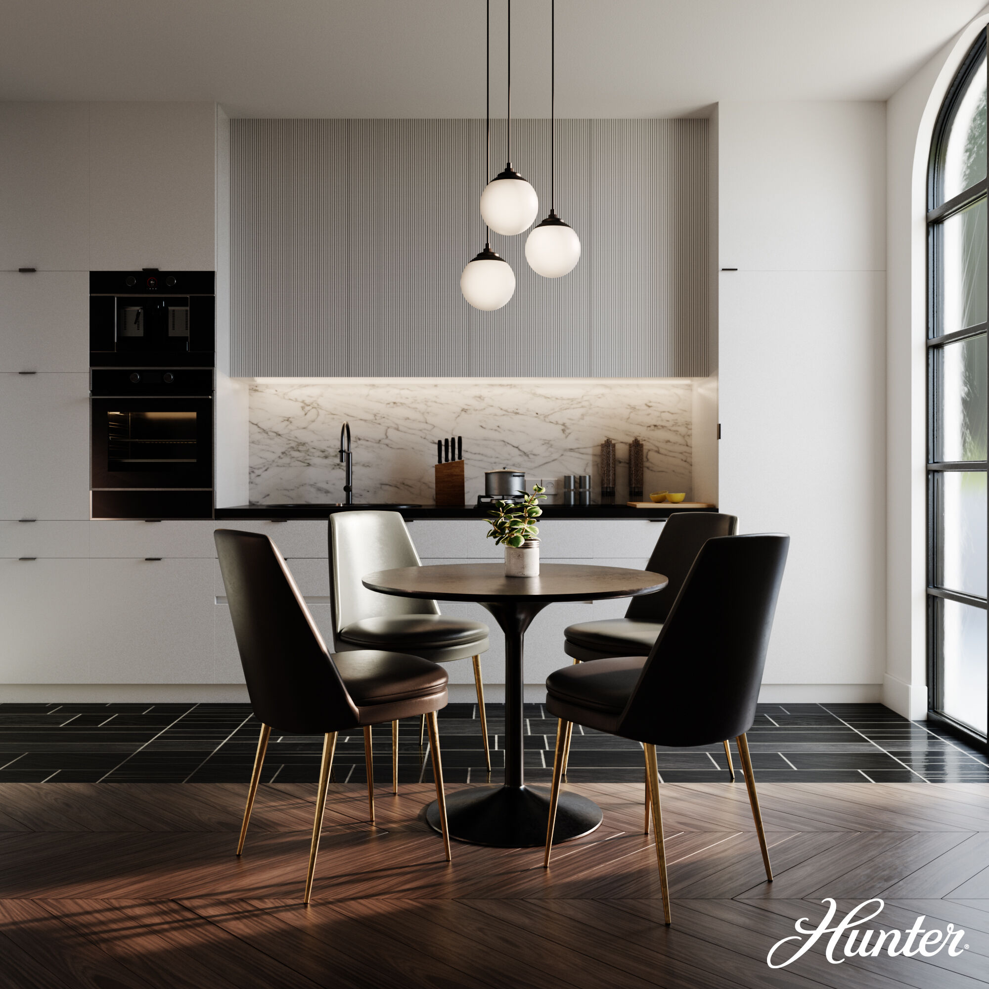 Hepburn 3 Light 12.75 inch Matte Black Round Cluster Pendant Ceiling Light, Large