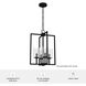 Kerrison 4 Light 15 inch Natural Black Iron Pendant Ceiling Light