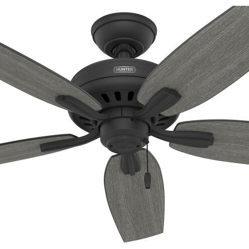 Newsome 52 inch Matte Black with Dark Gray Oak/Matte Black Blades Ceiling Fan