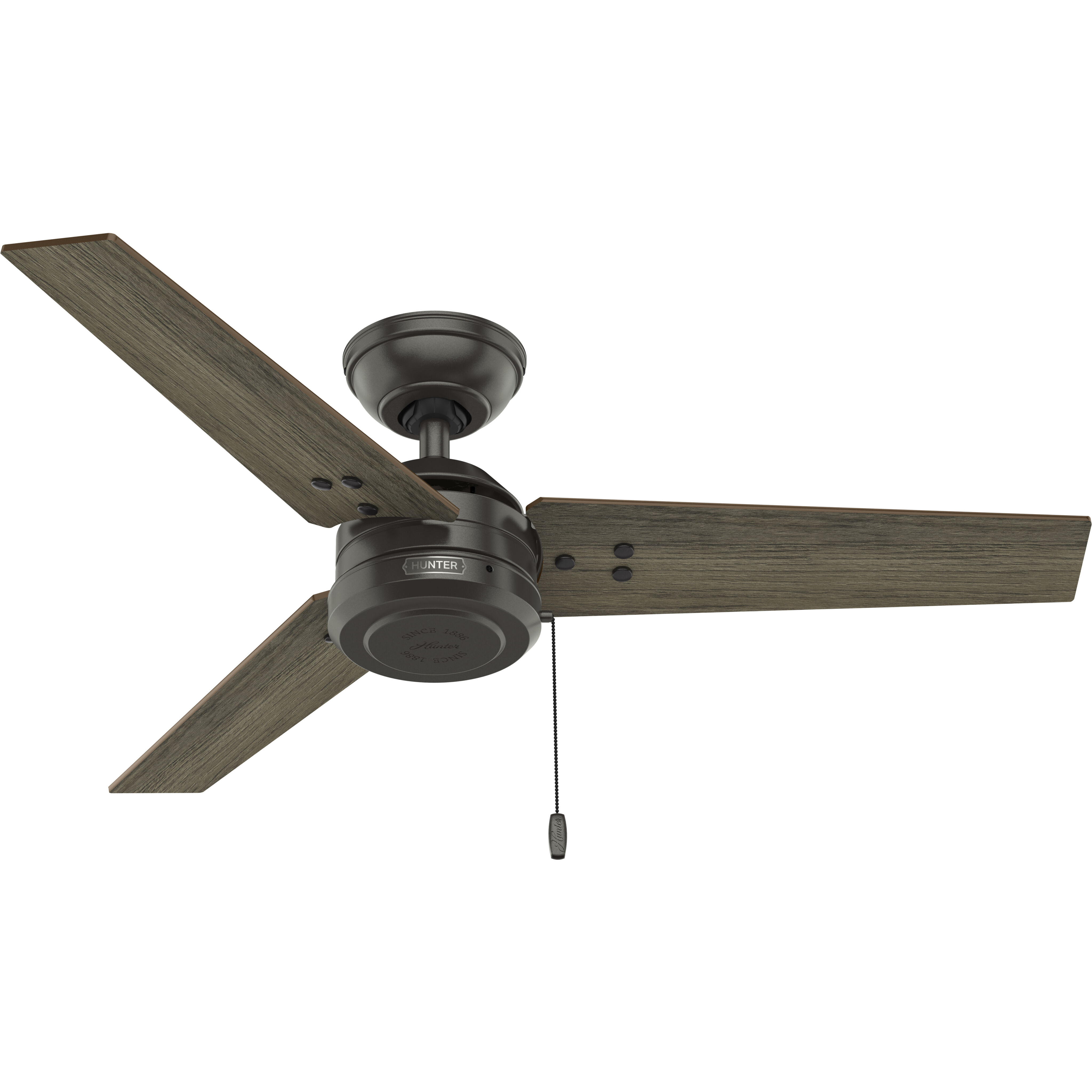Cassius 44 inch Noble Bronze with Warm Grey Oak/Dark Gray Oak Blades Outdoor Ceiling Fan