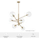 Farling 6 Light 44 inch Alturas Gold Chandelier Ceiling Light, Extra Large