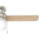 Acumen 52 inch Matte Nickel with Matte Nickel/Natural Wood Blades Ceiling Fan, Low Profile 