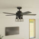 Lochemeade 52 inch Matte Black with Dark Gray Oak/Matte Black Blades Ceiling Fan
