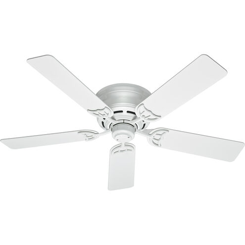 Low Profile 52 inch White Ceiling Fan, Low Profile