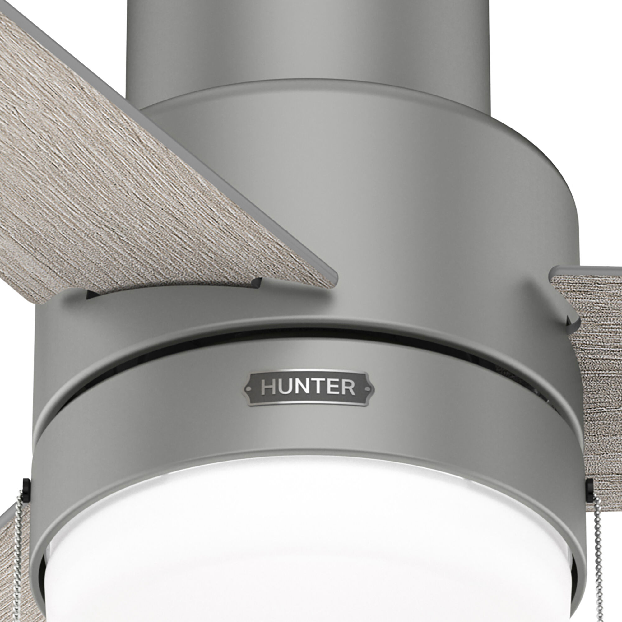 Brunner 52 inch Matte Silver with Light Gray Oak/Warm Grey Oak Blades Ceiling Fan