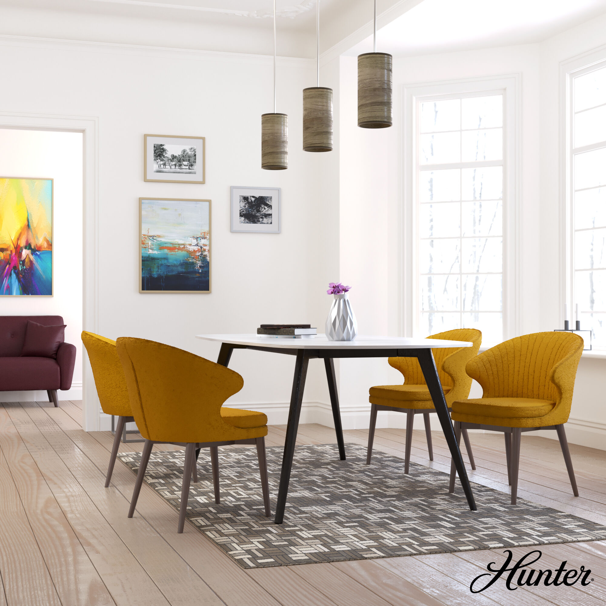 Solhaven 1 Light 6 inch Warm Grey Oak and Brushed Nickel Mini Pendant Ceiling Light