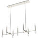 Sunjai 7 Light 48 inch Brushed Nickel Linear Chandelier Ceiling Light