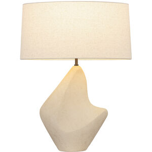 Huntly 26.5 inch 15.00 watt Bronze/Ceramic Ivory Breakstone Table Lamp Portable Light