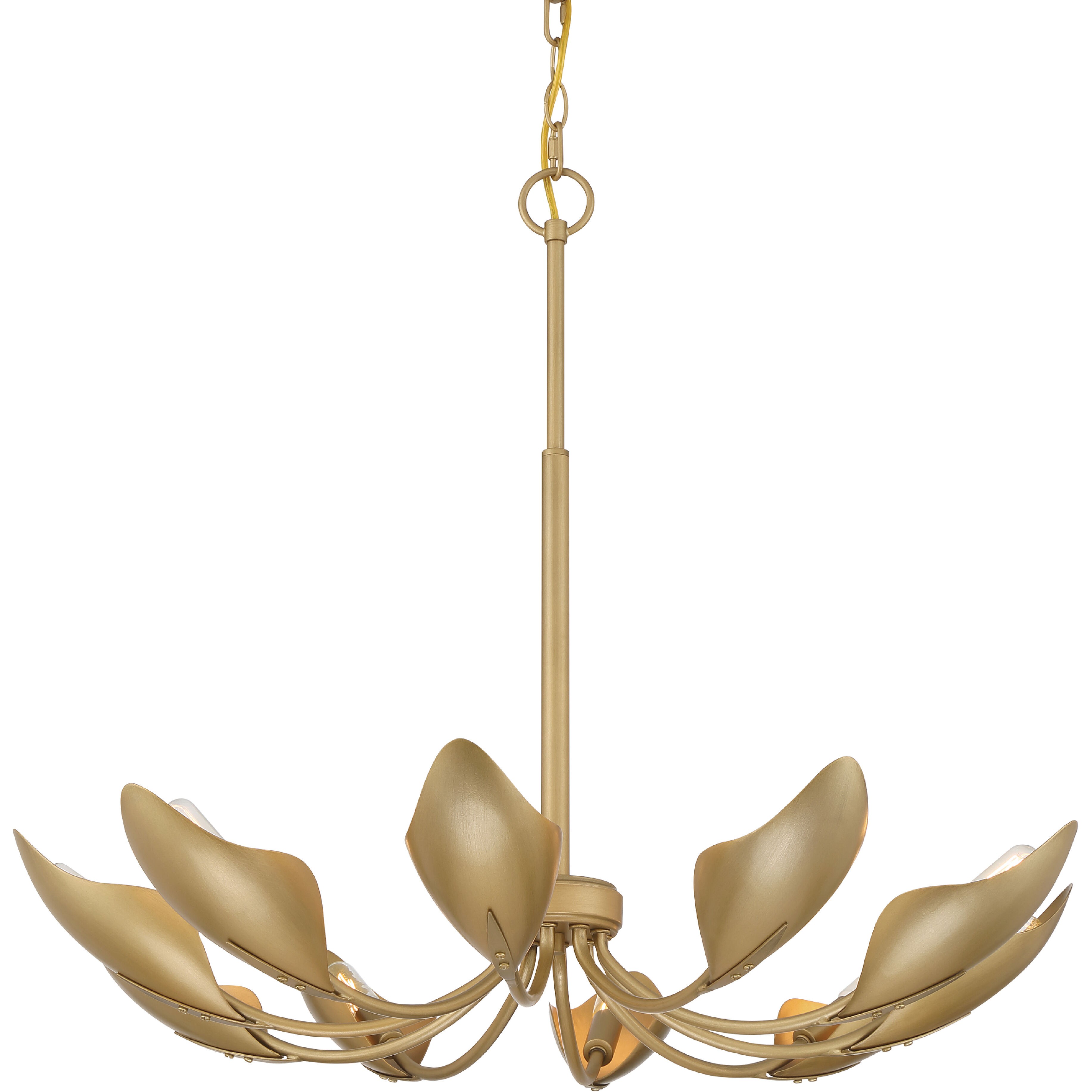 Juneway 10 Light 28 inch Luxe Gold Chandelier Ceiling Light, Medium