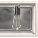 Squire Manor 3 Light 25 inch Distressed White and Chrome Vanity Light Wall Light