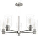 Lochemeade 5 Light 26 inch Brushed Nickel Chandelier Ceiling Light, Medium
